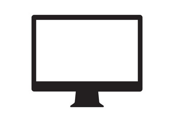 computer monitor isolated on white