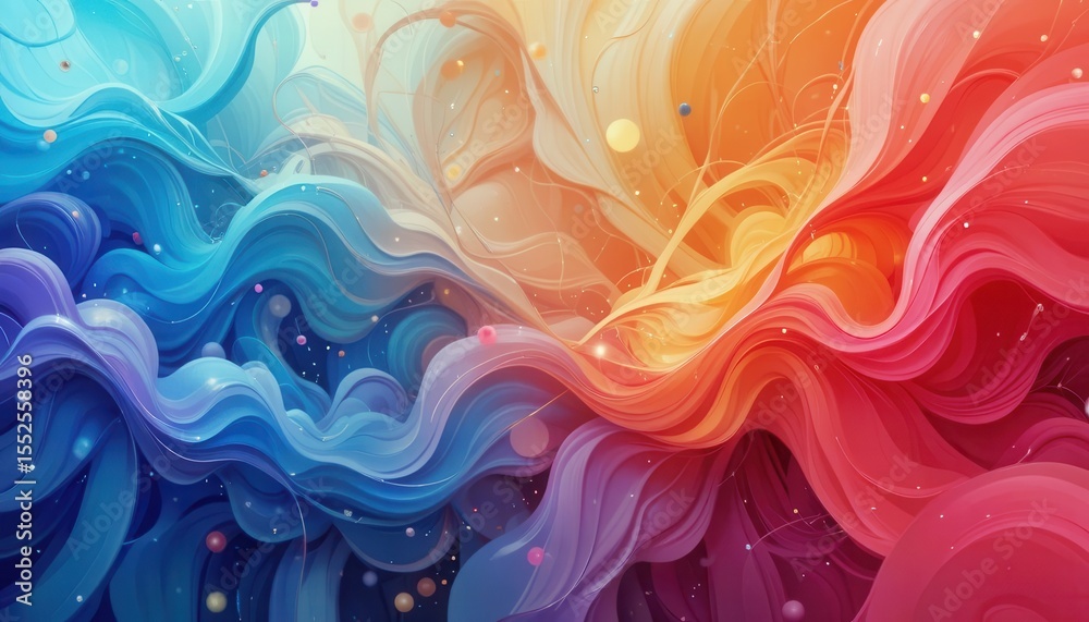 Aufkleber Abstract computer wallpaper with colorful swirling patterns for desktop backgrounds