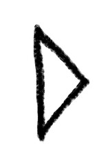 Arrow grunge vector icon. Arrow grunge texture vector. Arrow grunge chalk vector.