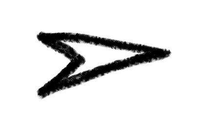 Arrow grunge vector icon. Arrow grunge texture vector. Arrow grunge chalk vector.