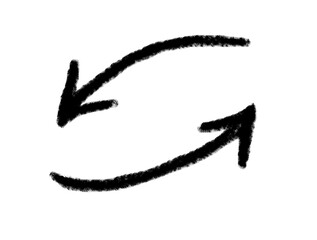 Arrow grunge vector icon. Arrow grunge texture vector. Arrow grunge chalk vector.