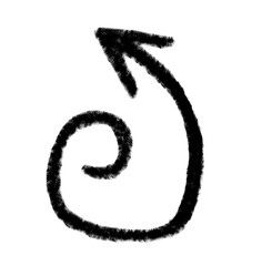 Arrow grunge vector icon. Arrow grunge texture vector. Arrow grunge chalk vector.