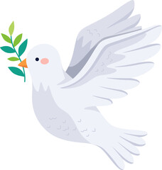 Dove with Olive Branch Symbolizing Peace

