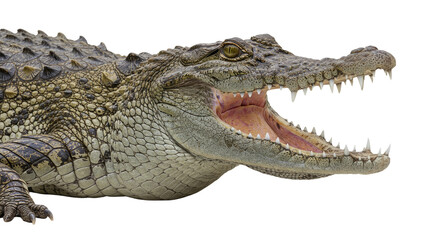 Obraz premium Fierce Crocodile with Open Mouth.