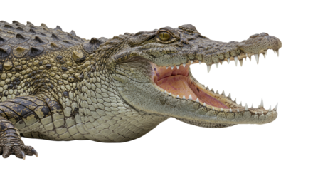 Fierce Crocodile with Open Mouth.
