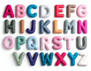 Handmade Plush Alphabet Letters A Complete Set for Crafts and Decor