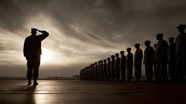  U.S. airmen salutes during an assumption of command ceremony. USA ,4 July ,