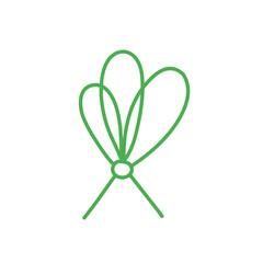 simple green ribbon bow