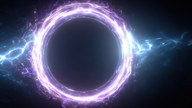 Electric Discharge Around Dark Circular Space