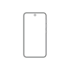 Android smartphone icons, black and white models smartphone, mobile phone with empty screen, smartphone mockup front view, mobile phone, ui, ux.