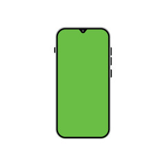 Smart Mobile Phone Icon Set – Minimal Vector Smartphone Symbols for App, UI & Web Interface Design detailed mobile phone template front view, model mobile phone.