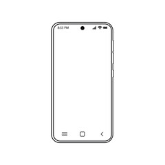Smartphone Icon Collection – Vector Mobile Phone UI Elements for Web, App, and User Interface Design. detailed mobile phone template front view, mobile phone model.