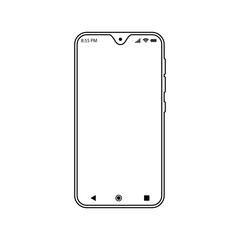 Smartphone Icon Collection – Vector Mobile Phone UI Elements for Web, App, and User Interface Design. detailed mobile phone template front view, mobile phone model.