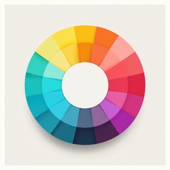 Obraz premium Colorful circle with layered sectors