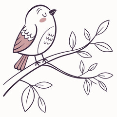 Obraz premium Melody in the Branches vector 