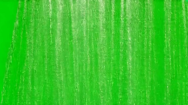 Realistic falling rain on green screen background with natural motion and droplet effects, perfect for weather overlays, dramatic scenes, or cinematic video transitions.