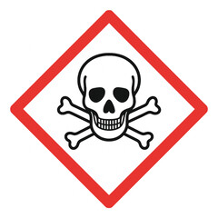 Toxic Hazard Symbol - Skull and Crossbones Warning Sign