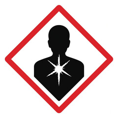 Health Hazard Symbol - GHS Pictogram for Serious Health Effects