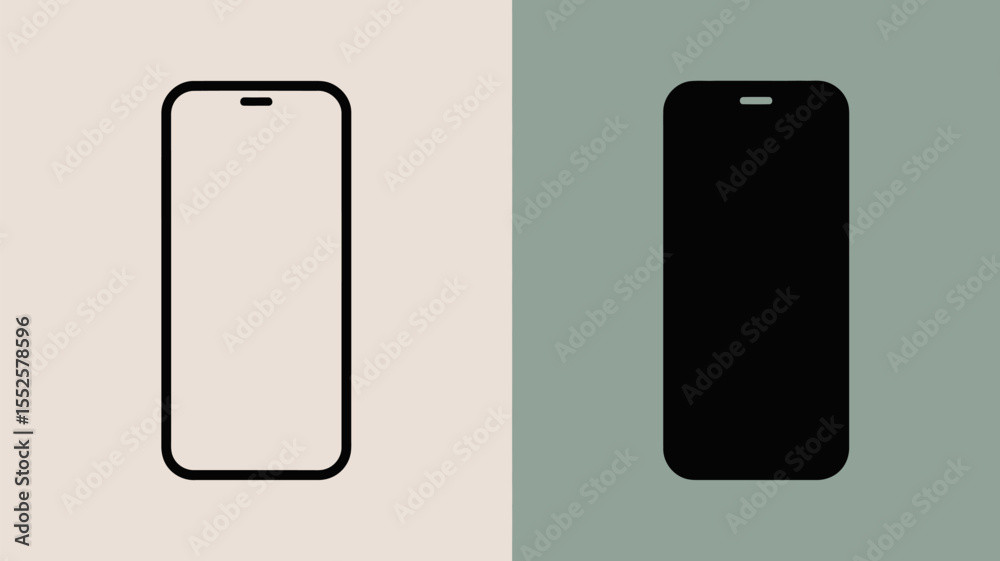 Poster smartphone mockup template for app ui design presentation with blank screen and modern style 100 edi