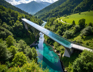 Glass Bridge Over Crystal River A Stunning Valley Vista