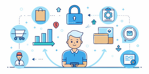 vector illustration of the dropshipping concept