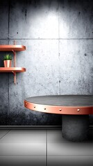 Industrial style display mockup