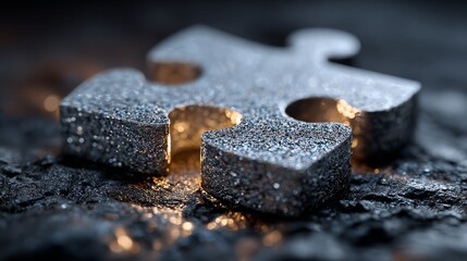 Conceptual puzzle with missing piece symbolizing product market fit, representing strategic business alignment, market demand solution, growth opportunity and innovation success in modern commerce