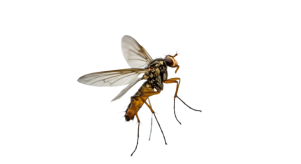 Detailed Closeup of a Hover Fly in Flight.