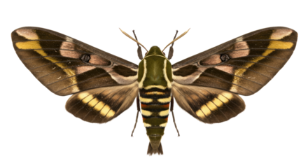 Detailed Closeup of a Moth.