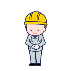 工事作業員／ななめ／男性 08