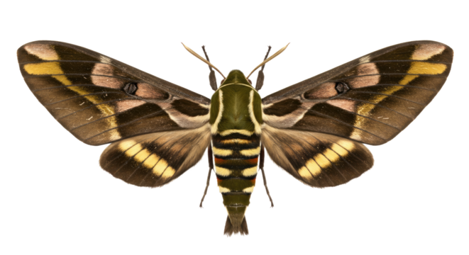 Detailed Closeup of a Moth.
