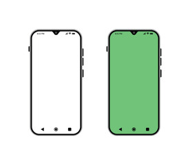 Smartphone Icon Collection – Vector Mobile Phone UI Elements for Web, App, and User Interface Design. detailed mobile phone template front view, mobile phone model.