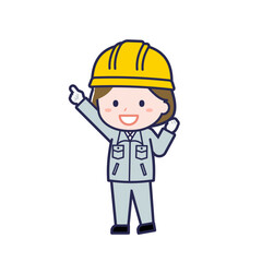 工事作業員／ななめ／女性 05