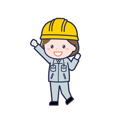 工事作業員／ななめ／女性 06