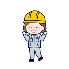 工事作業員／ななめ／女性 07