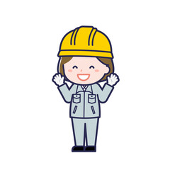 工事作業員／ななめ／女性 11