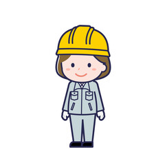 工事作業員／ななめ／女性 09