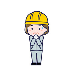 工事作業員／ななめ／女性 23