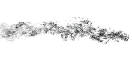 Ethereal gray wisps swirl across black background