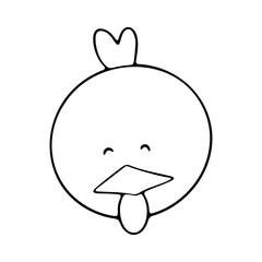 손으로 그린 동물 라인 일러스트