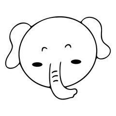 손으로 그린 동물 라인 일러스트