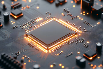 Closeup Circuit Board Microchip Technology