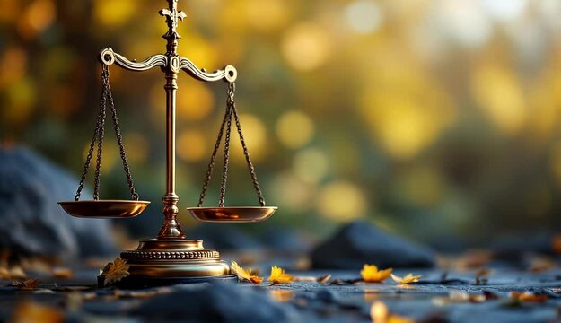 Scales of Justice in Autumnal Setting