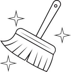 Bristles icon vector illustration, bristles line art vector logo icon design, bristles silhouette vector art