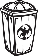 High quality simple nd clean recycling symbol icon design, recycling symbol silhouette vector art, recycling symbol line art vector illustration