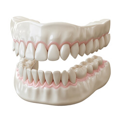 Obraz premium 3D model of a human jaw with teeth