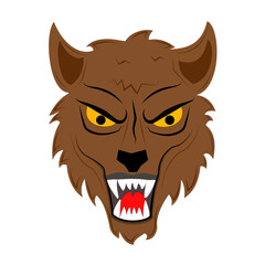  A fierce and detailed depiction of a wolf's head, symbolizing strength,
