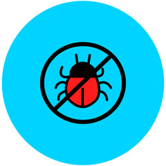  A bold, simplified icon of a virus, perfect for conveying concepts of digital threats, cyber security, or biological contagion. 