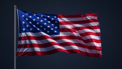 Obraz premium american flag on a white background