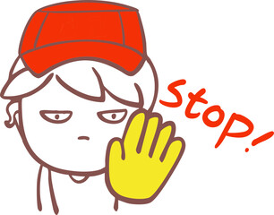 정지 손짓 캐릭터